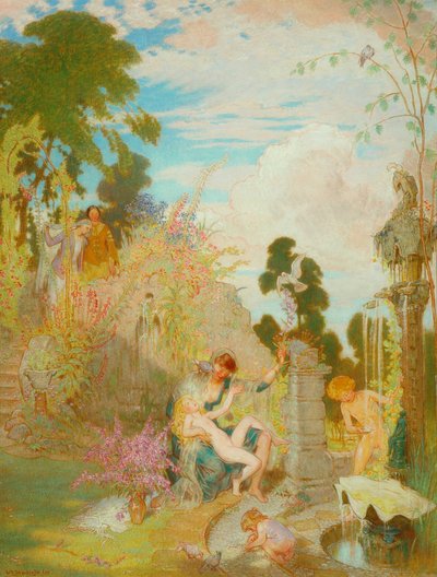 A Garden Idyll by William Shackleton